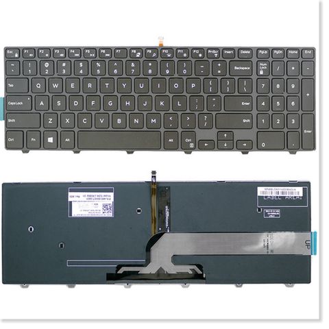 Bàn phím laptop Dell Inspiron 15-3000, 3541-5548 - Tích hợp đèn LED Backlit, Chuẩn US, Thay thế dễ dàng, Chất lượng cao