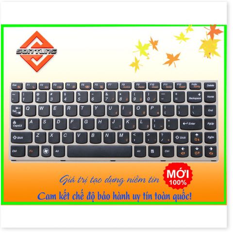 Bàn Phím Laptop Lenovo U460 U460A US Layout - Chất Lượng Cao, Độ Nhạy Tốt, Bảo Hành 09 Tháng, Thao Tác Thay Thế Dễ Dàng