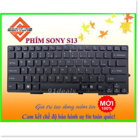 Bàn Phím Laptop Sony Vaio S13 SVS13 SVS13A SVS13A2S1C - Thay Thế Chất Lượng, Bảo Hành 09 Tháng, US Layout