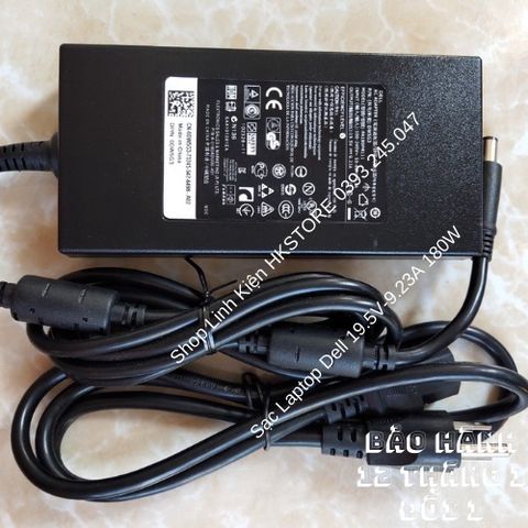 Sạc Laptop Dell 19.5V-9.23A 180W Chính Hãng Cho Alienware 15 M14x M17x R4 M4600 M4700 M4800 - Bảo Hành 12 Tháng