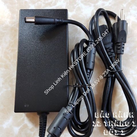 Sạc Laptop Dell 19.5V-9.23A 180W Chính Hãng Cho Alienware 15 M14x M17x R4 M4600 M4700 M4800 - Bảo Hành 12 Tháng