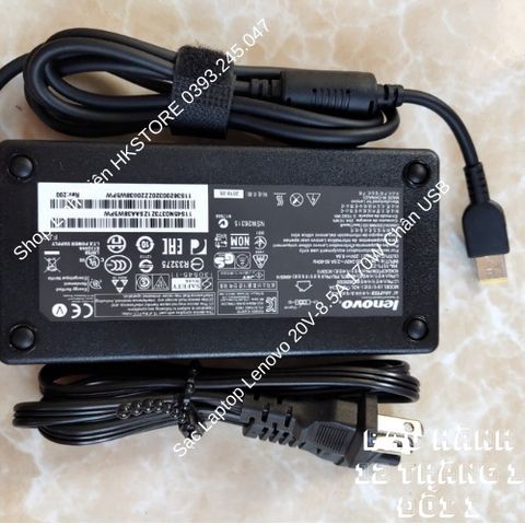 Sạc Laptop Lenovo 20V-8.5A 170W Chân USB - Hàng Chính Hãng Bảo Hành 12 Tháng, Phù Hợp T440P, T540P, Y50-70, Yoga 11/13
