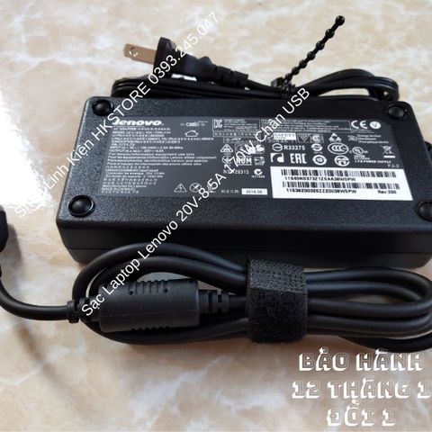 Sạc Laptop Lenovo 20V-8.5A 170W Chân USB - Hàng Chính Hãng Bảo Hành 12 Tháng, Phù Hợp T440P, T540P, Y50-70, Yoga 11/13