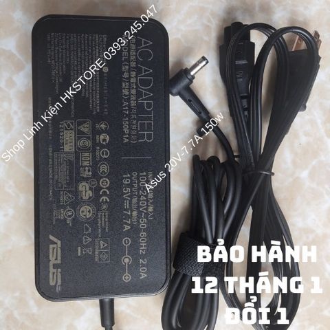 Sạc Laptop Asus 19.5V-7.7A 150W - Adapter Chính Hãng Cho G53SX, G74SX, K580P, G73, FX504, GL503, GL703 - An Toàn, Bền Bỉ