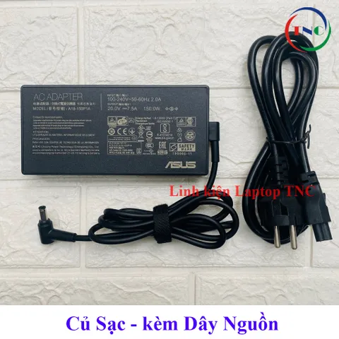 Sạc Laptop Asus Rog G531GT G731GT G531 G571 Output 20V - 7.5A - 150W Chân kim kích thước đầu sạc 6.0*3.7mm PHỤ KIỆN LAPT