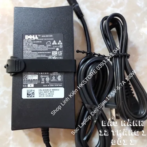 🔝 Sạc Laptop Dell Slim 19.5V-6.7A 130W Dell E5400 E6400 E5500 E6500 M2400 M4400 D600 D620 A840 1400 1535 1537 1555 xps