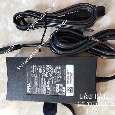 🔝 Sạc Laptop Dell Slim 19.5V-6.7A 130W Dell E5400 E6400 E5500 E6500 M2400 M4400 D600 D620 A840 1400 1535 1537 1555 xps