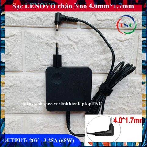 Sạc Laptop Lenovo IdeaPad 20V 3.25A hình Vuông chân nhỏ kích thước chân 4.0mm*1.7 mm PHỤ KIỆN LAPTOP