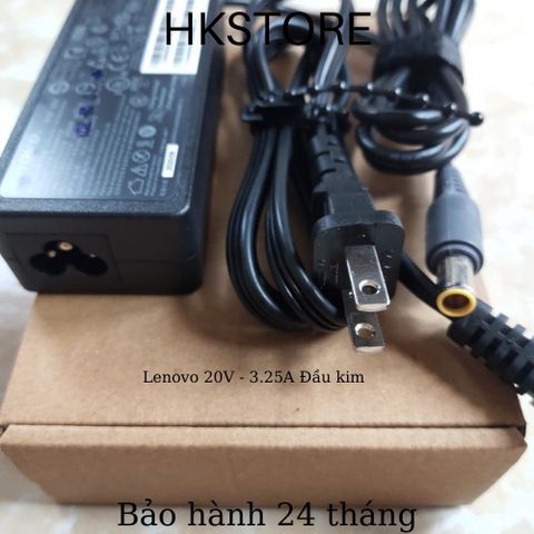 Sạc Laptop Lenovo 20V 3.25A 65W Đầu Kim Cho T410 T400 T500 X301 - Bảo Hành 24 Tháng, Chất Lượng Cao