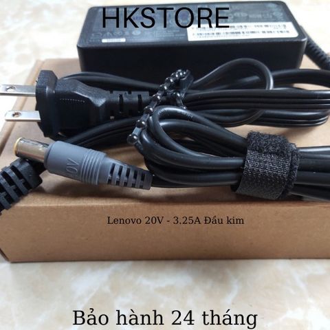 Sạc Laptop Lenovo 20V 3.25A 65W Đầu Kim Cho T410 T400 T500 X301 - Bảo Hành 24 Tháng, Chất Lượng Cao