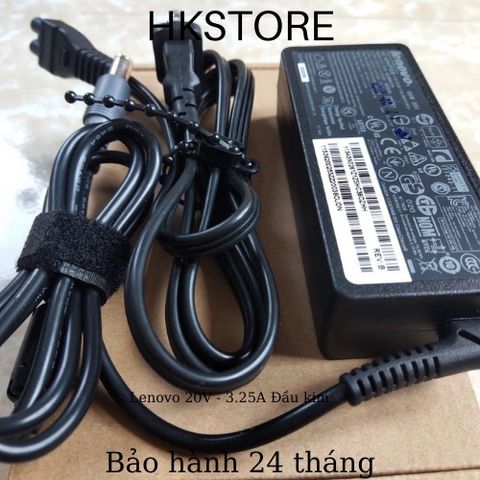 Sạc Laptop Lenovo 20V 3.25A 65W Đầu Kim Cho T410 T400 T500 X301 - Bảo Hành 24 Tháng, Chất Lượng Cao