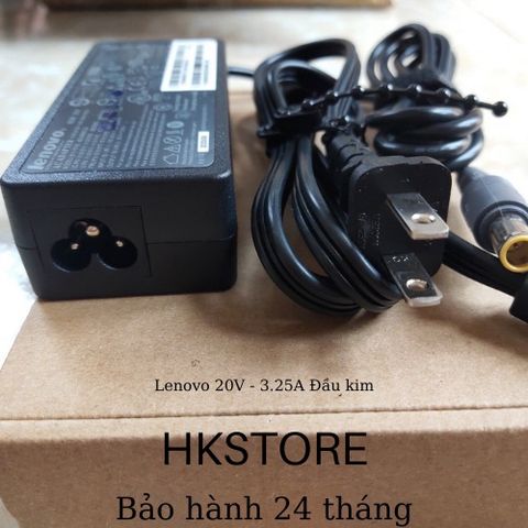 Sạc Laptop Lenovo 20V 3.25A 65W Đầu Kim Cho T410 T400 T500 X301 - Bảo Hành 24 Tháng, Chất Lượng Cao