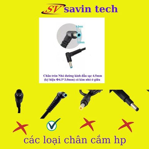 Sạc Laptop HP 3.33 Chân Kim Nhỏ (Φ4.5Φ3.0) - Sạc Chính Hãng 65W Bảo Hành 12 Tháng, Bảo Đảm Chất Lượng Tốt Nhất