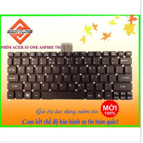 Bàn Phím Laptop ACER Aspire One V5-171 725 726 S3-391 S3-951 S5-391 - Thay Thế Độ Nhạy Cao, Bảo Hành 09 Tháng