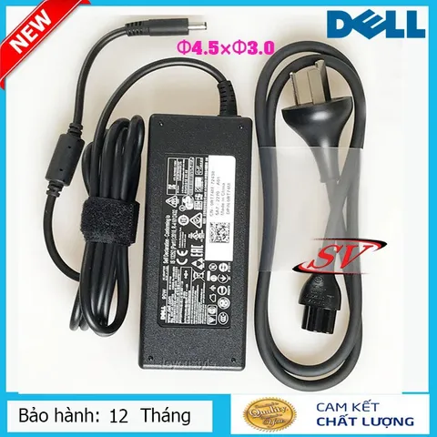 🔝 Sạc Laptop Dell 19.5V 4.62A / 19.5V 3,34a Chân Kim To hoặc chân kim nhỏ hàng zin - dây nguồn volex
