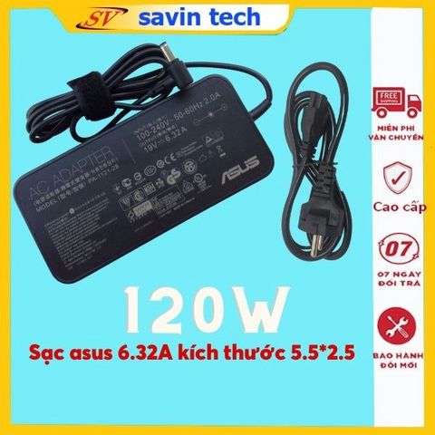 Sạc Laptop Asus 19V 6.32A (120W) Chính Hãng - Sạc Zin Đẹp, Chất Lượng Cao, Bảo Hành 12 Tháng Cho GL551 GL552