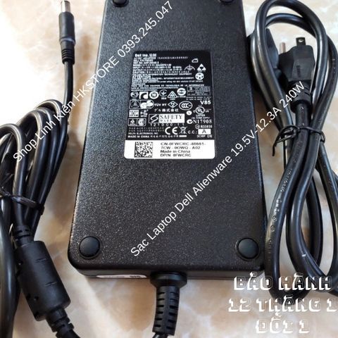 Sạc Laptop Dell Alienware 240W 19.5V-12.3A Chính Hãng - Phù Hợp cho M17x, M18x, Precision M6500 M6600 M6700