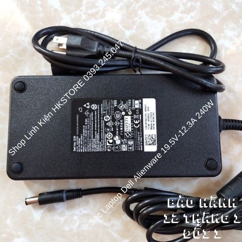 Sạc Laptop Dell Alienware 240W 19.5V-12.3A Chính Hãng - Phù Hợp cho M17x, M18x, Precision M6500 M6600 M6700