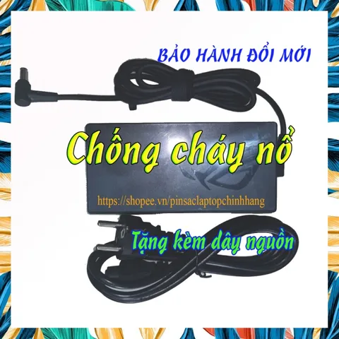 Sạc Laptop Asus Rog Strix G531GT G731GT G531 G571 Output: 20V - 7.5A 150W Chân tròn có kim ở giữa, đầu sạc 6.0mm*3.7mm P