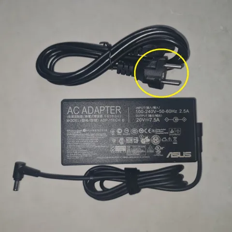 Sạc Laptop Asus Rog Strix G531GT G731GT G531 G571 Output: 20V - 7.5A 150W Chân tròn có kim ở giữa, đầu sạc 6.0mm*3.7mm P