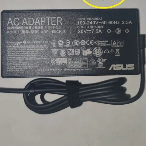 Sạc Laptop Asus Rog Strix G531GT G731GT G531 G571 Output: 20V - 7.5A 150W Chân tròn có kim ở giữa, đầu sạc 6.0mm*3.7mm P
