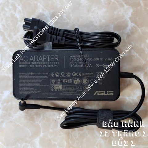 Sạc Laptop Asus 19V 6.32A 120W - Adapter Chân Kim Cho G501 N501 UX501 UX550 U500 UX561 FX570 - Phụ Kiện Chất Lượng cao