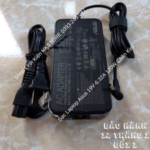 Sạc Laptop Asus 19V 6.32A 120W - Adapter Chân Kim Cho G501 N501 UX501 UX550 U500 UX561 FX570 - Phụ Kiện Chất Lượng cao