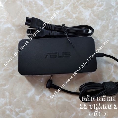 Sạc Laptop Asus 19V 6.32A 120W - Adapter Chân Kim Cho G501 N501 UX501 UX550 U500 UX561 FX570 - Phụ Kiện Chất Lượng cao