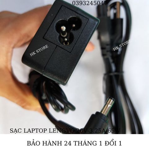 Sạc Laptop Lenovo Ideapad 20V-3.25A 65W Chính Hãng, Tương Thích Với Nhiều Dòng Máy, Bảo Hành 24 Tháng, Được Tặng Kèm Dây Nguồn