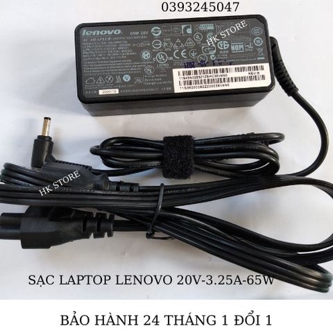Sạc Laptop Lenovo Ideapad 20V-3.25A 65W Chính Hãng, Tương Thích Với Nhiều Dòng Máy, Bảo Hành 24 Tháng, Được Tặng Kèm Dây Nguồn