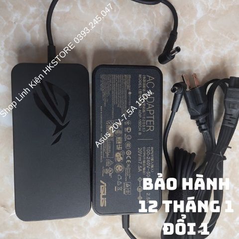 Sạc Laptop Asus 20V 7.5A 150W - Chân Kim Nhỏ 6.0 x 3.7mm cho ROG Strix GL531GT GL731GT PX731GT FX505GT