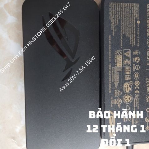 Sạc Laptop Asus 20V 7.5A 150W - Chân Kim Nhỏ 6.0 x 3.7mm cho ROG Strix GL531GT GL731GT PX731GT FX505GT