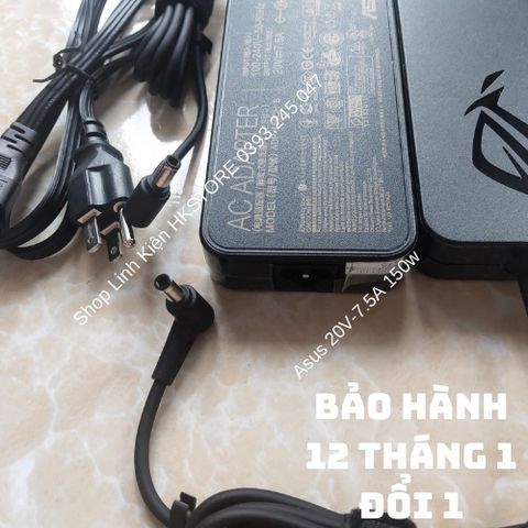 Sạc Laptop Asus 20V 7.5A 150W - Chân Kim Nhỏ 6.0 x 3.7mm cho ROG Strix GL531GT GL731GT PX731GT FX505GT