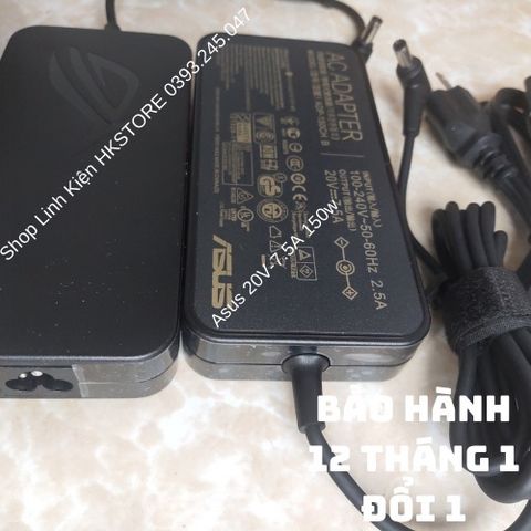 Sạc Laptop Asus 20V 7.5A 150W - Chân Kim Nhỏ 6.0 x 3.7mm cho ROG Strix GL531GT GL731GT PX731GT FX505GT