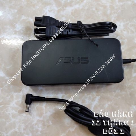 Sạc Laptop Asus 19.5V-9.23A 180W Đầu Tròn Kim 7.4X5.0 cho Dòng Gaming G75 FX502 GL502 G751 G752 - Bảo Hành 12 Tháng