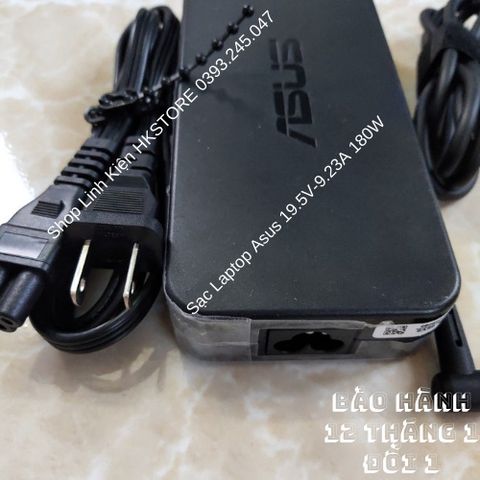 Sạc Laptop Asus 19.5V-9.23A 180W Đầu Tròn Kim 7.4X5.0 cho Dòng Gaming G75 FX502 GL502 G751 G752 - Bảo Hành 12 Tháng