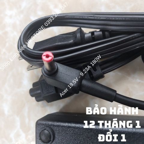 Sạc Laptop Acer 19.5V-9.23A 180W cho Acer Aspire V15, V17 Nitro và Predator Helios 300 - Bảo Hành 12 Tháng, Dây Nguồn Kèm Theo