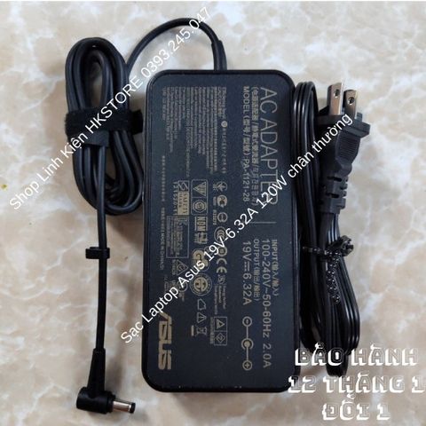 Sạc Laptop Asus 19V-6.32A 120W - Chân Thường Cao Cấp Dùng Cho GL551 GL552 GL553 FX53 G771 G752 X550 X580 K750