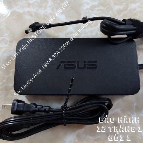 Sạc Laptop Asus 19V-6.32A 120W - Chân Thường Cao Cấp Dùng Cho GL551 GL552 GL553 FX53 G771 G752 X550 X580 K750