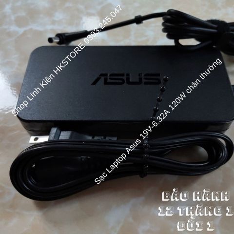 Sạc Laptop Asus 19V-6.32A 120W - Chân Thường Cao Cấp Dùng Cho GL551 GL552 GL553 FX53 G771 G752 X550 X580 K750