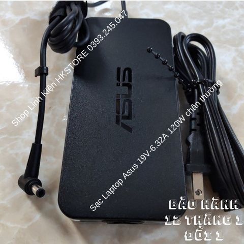 Sạc Laptop Asus 19V-6.32A 120W - Chân Thường Cao Cấp Dùng Cho GL551 GL552 GL553 FX53 G771 G752 X550 X580 K750