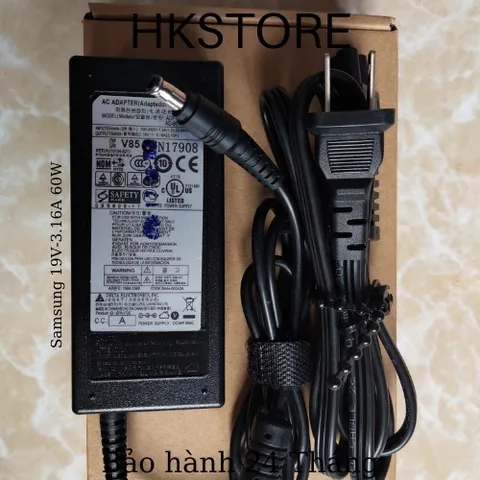 🔝 Sạc Laptop Samsung 19V-3.16A 60W Samsung R430 R478 R480 R523 R538 Q430 R430 R428 R429 R480 R523 NP530 NP300E4 NP300E5