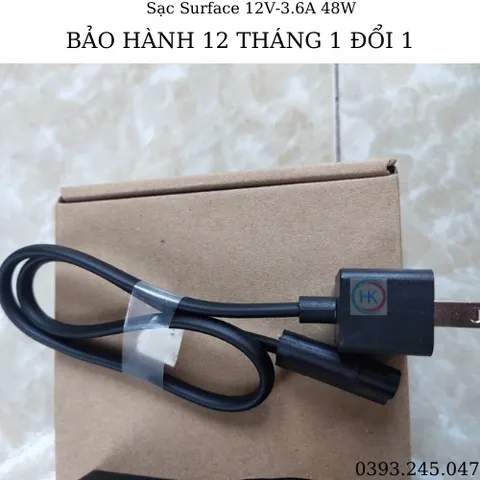 Sạc Surface Pro 2 12V-3.6A 48W Chính Hãng Cho Microsoft Surface RT Pro1 Pro2 Tablet 1536 1514 1601 1631 - Bảo Hành 12 Tháng