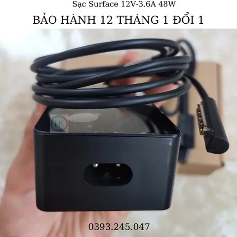 Sạc Surface Pro 2 12V-3.6A 48W Chính Hãng Cho Microsoft Surface RT Pro1 Pro2 Tablet 1536 1514 1601 1631 - Bảo Hành 12 Tháng