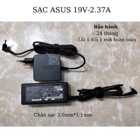 🔝 Sạc Laptop asus 19V-3.42A/2.37A chân nhỏ 3.0mmx1.1mm Asus UX31E, UX21E K401J-E1 K401L K401U K441 K441U F441S X200