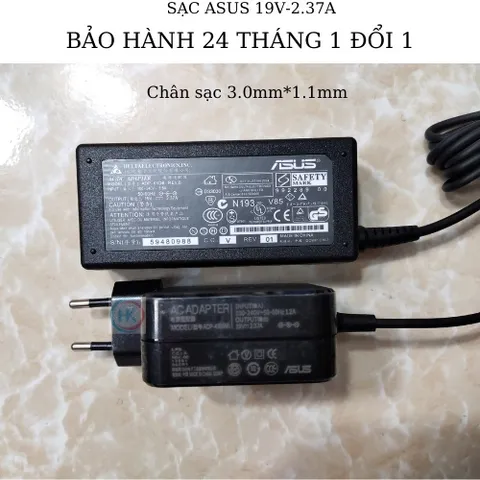 🔝 Sạc Laptop asus 19V-3.42A/2.37A chân nhỏ 3.0mmx1.1mm Asus UX31E, UX21E K401J-E1 K401L K401U K441 K441U F441S X200