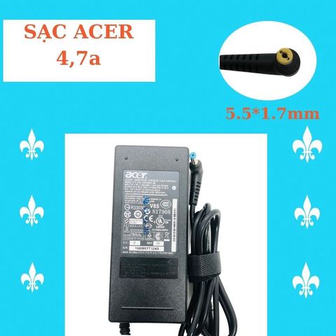 Sạc Laptop ACER 90W Zin Chính Hãng 4.7A - Bảo Hành 12 Tháng, Sạc Ổn Định Không Nóng Máy