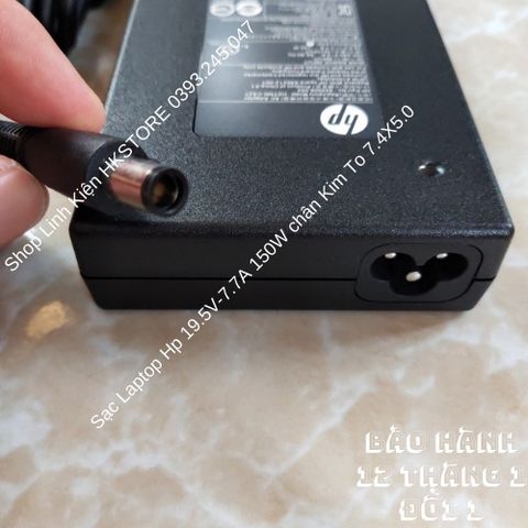 Sạc Laptop HP 19.5V 7.7A 150W chân kim to (7.4*5.0) - Phụ kiện Zin cho HP Zbook, EliteBook, HP HDX và nhiều dòng khác