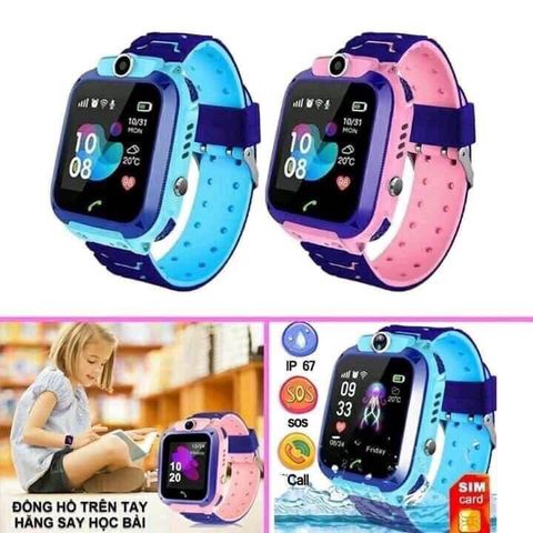 🛑 PHỤ KIỆN SỐ Đồng Hồ Thông Minh Trẻ Em Q12 Lắp Sim Nghe Gọi 2 Chiều,Nhắn Tin, Định Vị LBS, Chống Nước IP67, cuộc goi S