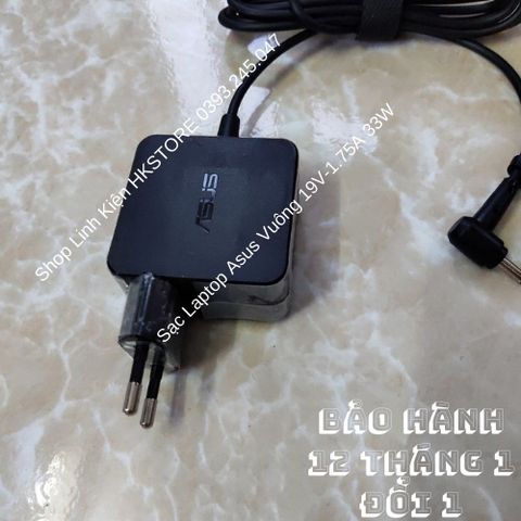 Sạc Laptop Asus Vuông 19V-1.75A 33W Chính Hãng - Dùng Cho X453, X553, K401L, E502 và nhiều mẫu khác, Bảo Hành 12 Tháng